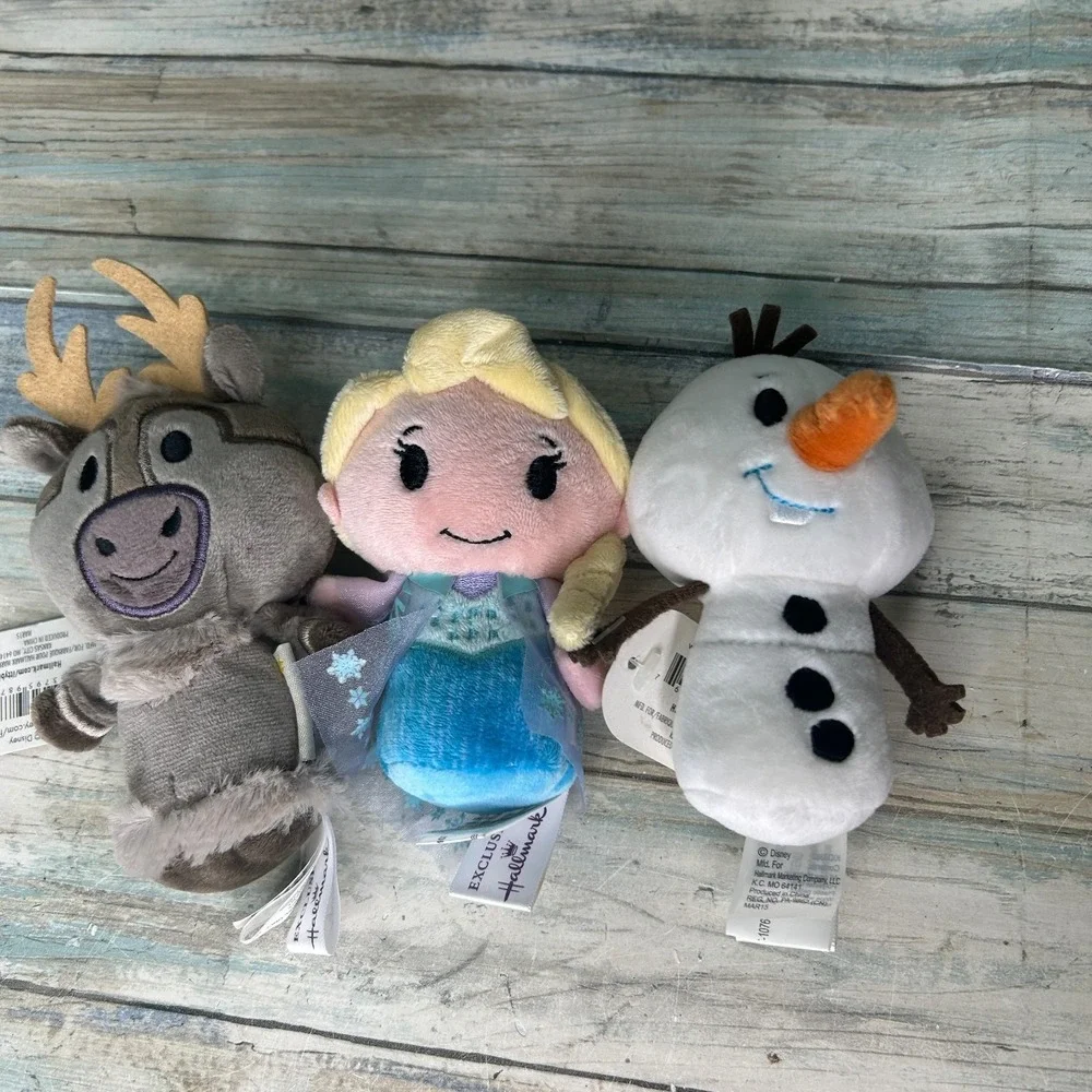 Hallmark Itty Bittys Frozen Disney Elsa Olaf Sven‎ Plush Stuffed Animal